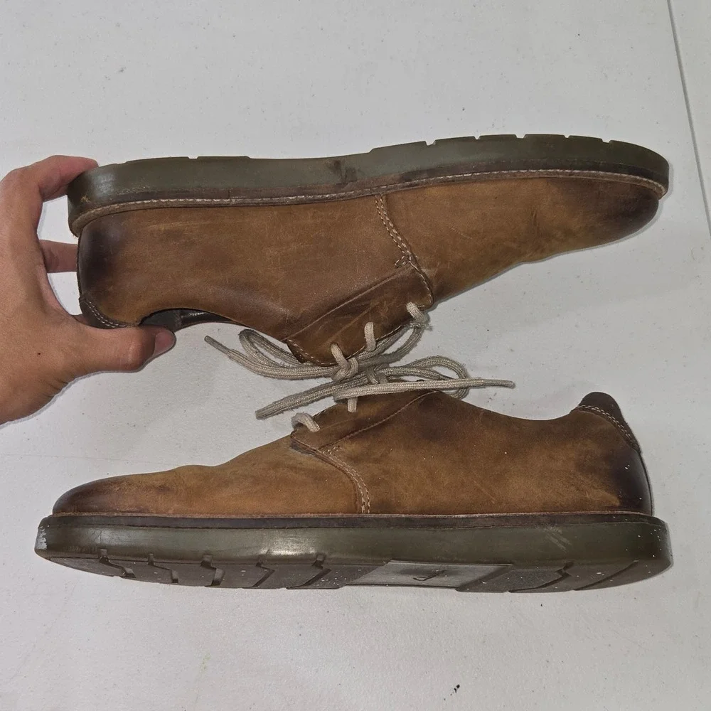 Clarks Collection Mens 8.5 M Brown Leather Lace Up Derby Shoes 26138377675